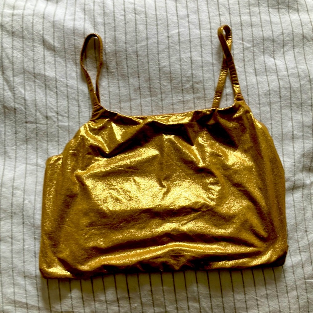 Skims fits everybody gold strappy tank size S perfect condition never worn